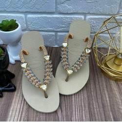 Gray women slippers decorated with gorgeous stones Gray women slippers decorated with gorgeous stones