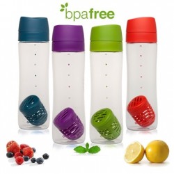 علاء الدين 0.7L ضخ زجاجة مياه - زجاجة مياه مع خزان الفاكهة