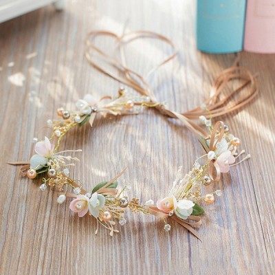 Wedding Accessories Ladies Classic Rhinestone / Imitation pearls / Silk Flower Headbands