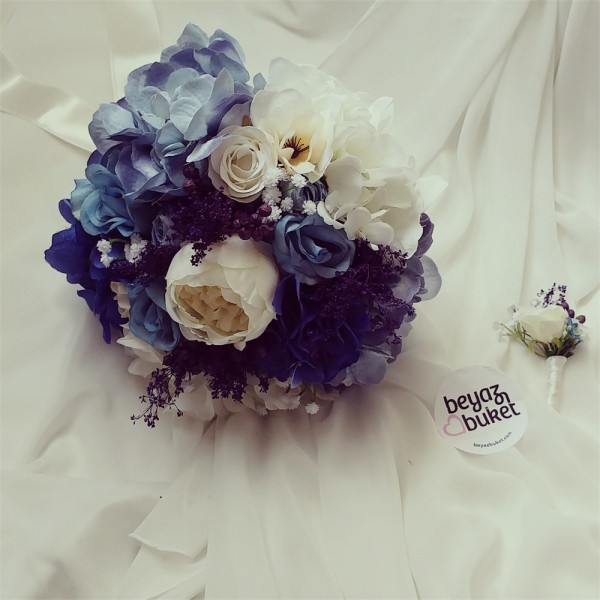 Wedding Bouquet Blue Maria Bridal Flower (Bouquet)