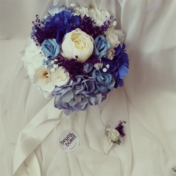 Wedding Bouquet Blue Maria Bridal Flower (Bouquet)