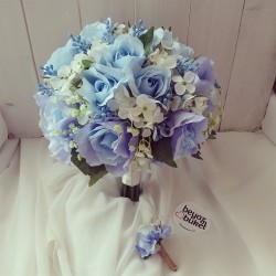 باقة الأزرق Hydrangea روز العروس زهرة الزفاف باقة الأزرق Hydrangea روز العروس زهرة الزفاف
