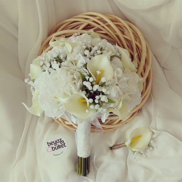 Wedding Bouquet White Gala Hydrangea Bridal Bouquet