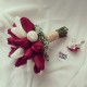 Wedding Bouquet Burgundy White Tulip Bridal Bouquet