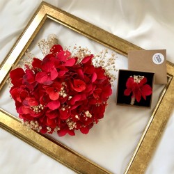 باقة الأحمر هيدرانجيا Cipso زهرة Bridal باقة الأحمر هيدرانجيا Cipso زهرة Bridal