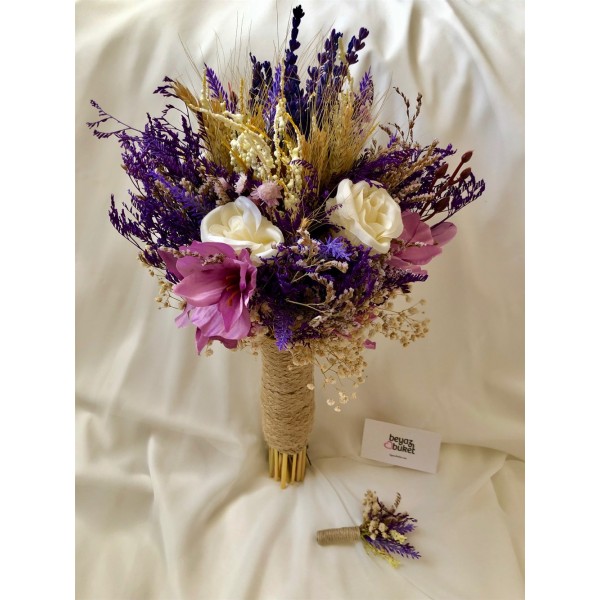 Wedding Bouquet Lavender Magnolia Bridal Flower