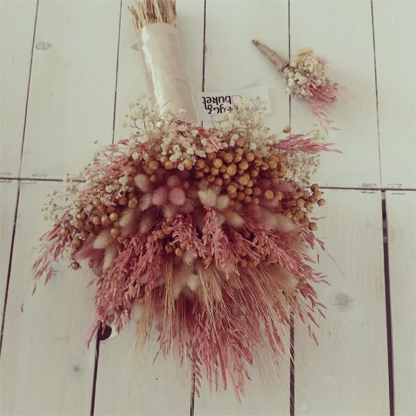 Wedding Bouquet Pastel Dried Flower Bridal Bouquet